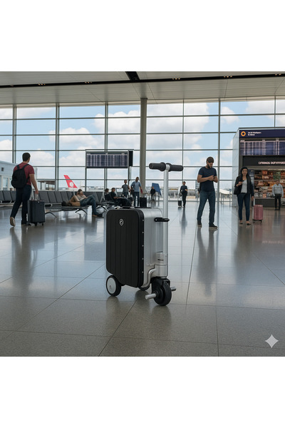 LIVVY Electric Rideable Luggage Scooter 20L, Smart Motorized Suitcase