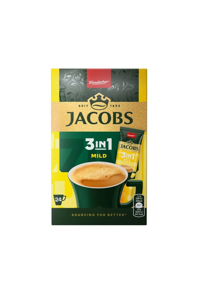 Jacobs Cafea instant 3 in 1 Mild, 24 x 11.2 g