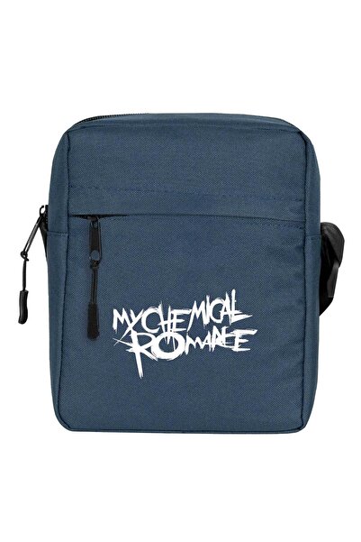 CrowsGate Geantă de umăr cu logo My Chemical Romance Culoare bleumarin