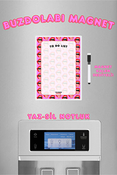 The Grade لوحة قائمة المهام الصيفية بتصميم البوب آرت للشفاه، لوحة ملاحظات للثلاجة، لوحة قائمة المهام للمطبخ، ديكور منزلي