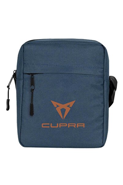 CrowsGate Geantă de umăr cu logo Kupra Culoare Albastru închis