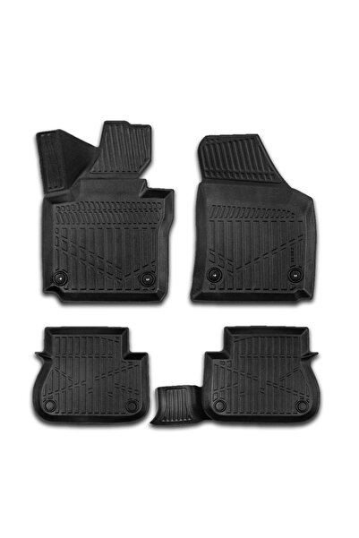 DELUXETUNING Set covorase auto cauciuc VW Caddy 2004-2020, forma tavita 3D