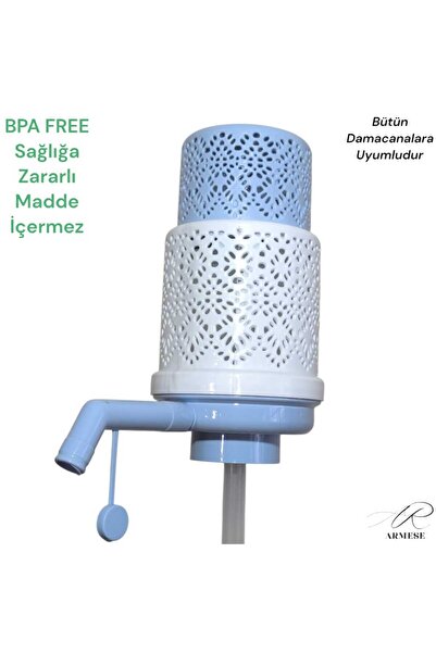 Ar Armese Pompă pentru sticlă, Pompă manuală pentru sticlă cu paie albastră