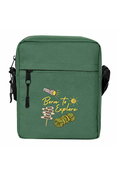WAKHA حقيبة كتف بورن تو إكسبلور باللون الأخضر
