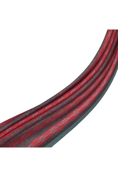 ipekevi Monogram Patterned Tensl Shawl 02891-Burgundy Gray