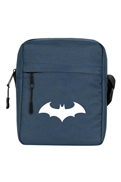 CrowsGate حقيبة كتف باتمان أركهام ثلاثية الأبعاد باللون الأزرق الداكن