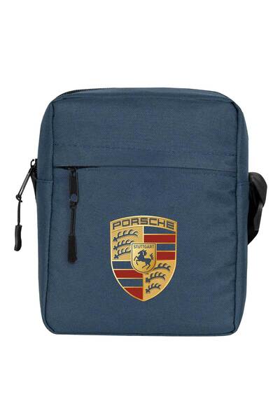 CrowsGate Geantă de umăr cu logo Porsche Culoare bleumarin