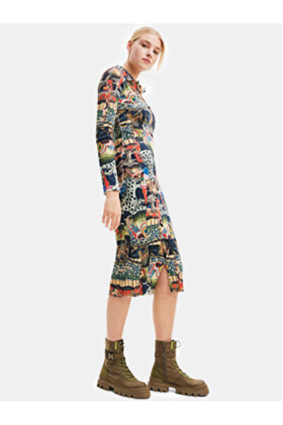 Desigual Γυναικείο Φόρεμα Casual 23WWVF15 Πολύχρωμο