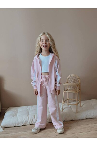 Jolly Kids Set de iarnă pentru fetiță cu vestă cu dungi