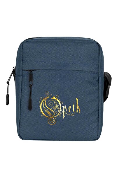 WAKHA Τσάντα ώμου με λογότυπο Opeth Κλασική τσάντα ώμου σε μπλε ναυτικό χρώμα