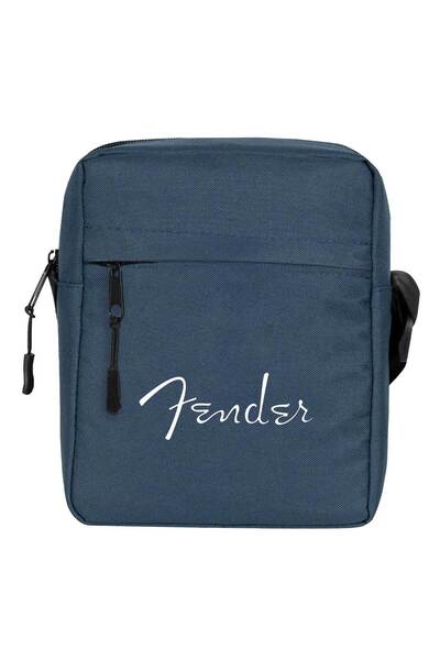 CrowsGate Geantă de umăr cu logo Fender Culoare bleumarin