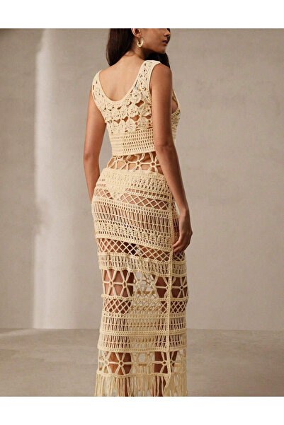 Sheya Anewsta midi dress, beige