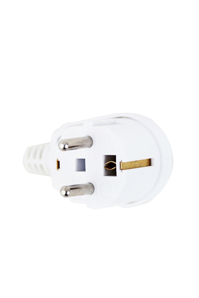 OEM Angled plug with grounding, 3680W, 16A, dimensions 70 x 57 x 40 mm, white