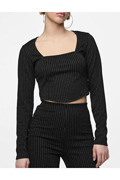 PIECES blouse, black