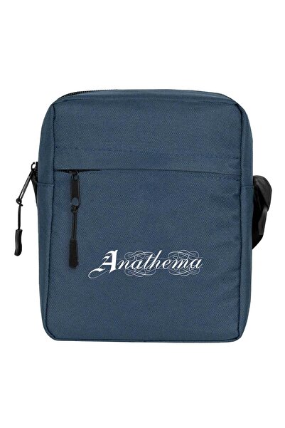 CrowsGate Geantă de umăr cu logo Anathema Culoare bleumarin