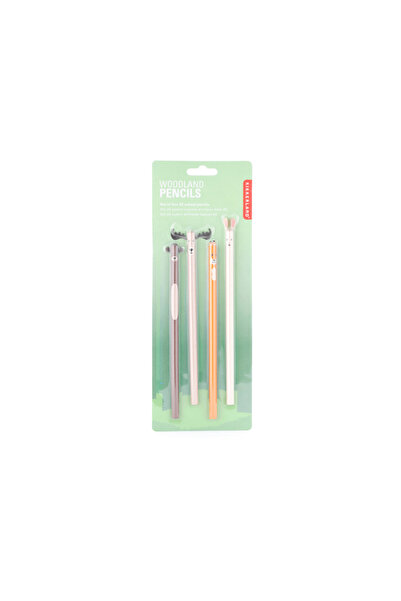 Kikkerland Woodland Pencil Set Of 4