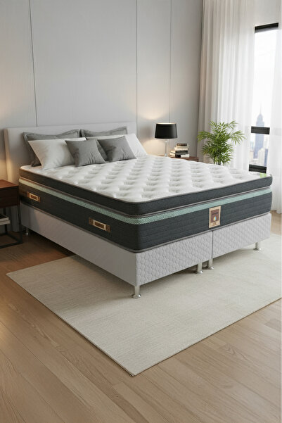 VELMONT Kataleya Yatak 42 cm Yüksek Ortopedik | Fermuarlı Pedli & Cooler Kuma...