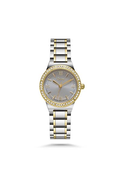 catera Women's Steel Watch in Silver and Gold with Grey Dial