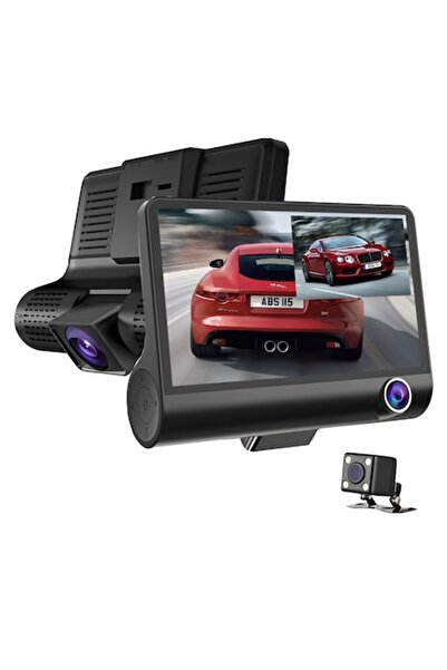 GermaNova Camera auto DVR Tripla Fata, Spate, Interior, 4.0 inch, FULL HD 1080p, Unghi 170 grade, Ni