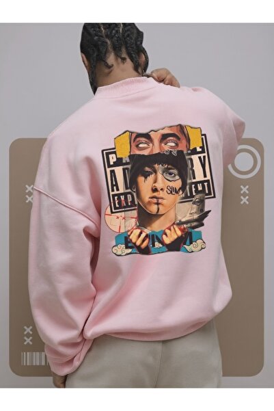 Wish BF سويت شيرت للجنسين من EMINEM مصنوع من القطن المطبوع بألوان متعددة وياق...