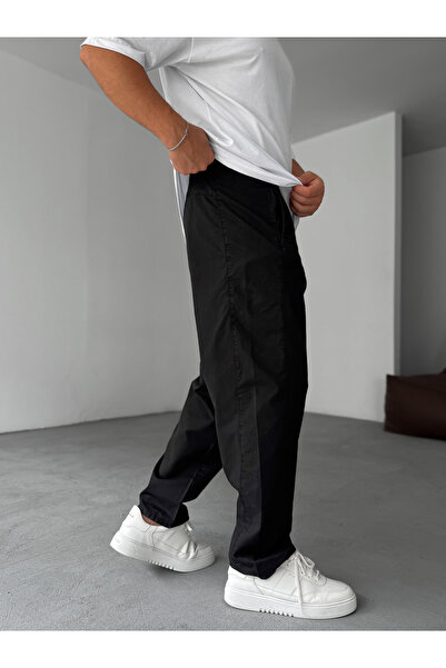 BYBASICMAN Чорні штани з боковими швами YP-5029