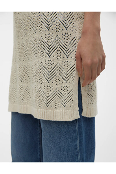 Vero Moda short-sleeved sweater, cream