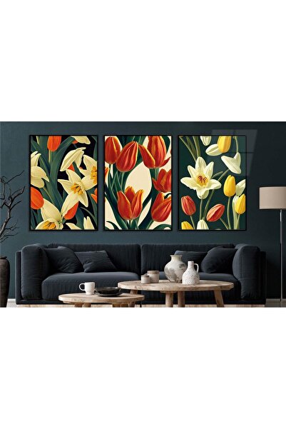 seninürünün Σετ 3 τεμαχίων με θέμα την τέχνη της εκτύπωσης σε πραγματικό γυαλ...