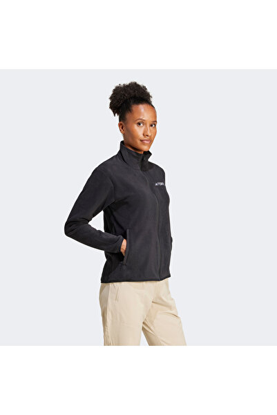 adidas Multi Essentials Full Zip Fleece Kadın Siyah Yürüyüş Polar