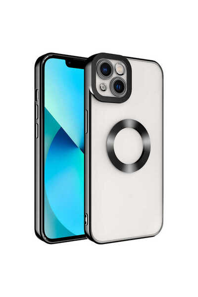 toyigoo حافظة تيغو أوميغا متوافقة مع آيفون 14 بلس مع حماية للكاميرا وشعار - أسود