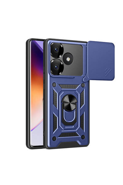 toyigoo حافظة Poco F6 مع حامل مغناطيسي وحماية للكاميرا، غطاء TYGO المنزلق فيغ...