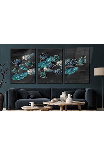 seninürünün Σετ 3 τεμαχίων με θέμα την τέχνη της εκτύπωσης σε πραγματικό γυαλ...