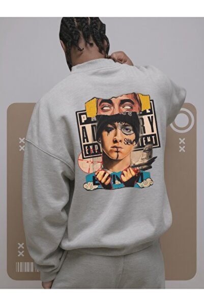 Wish BF سويت شيرت للجنسين من EMINEM مصنوع من القطن المطبوع بألوان متعددة وياق...