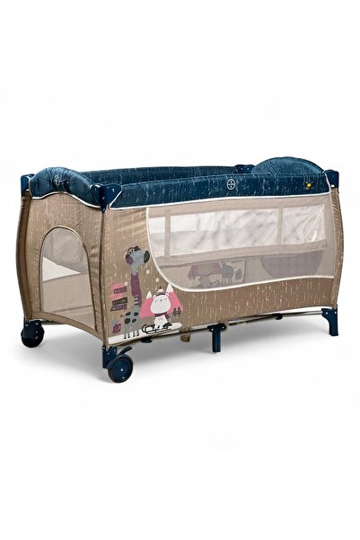 ALBADER Baby Playpen & Crib with Changing Table, Storage Pocket, Hanging Toys, Baby Playpen Crib for Newborn