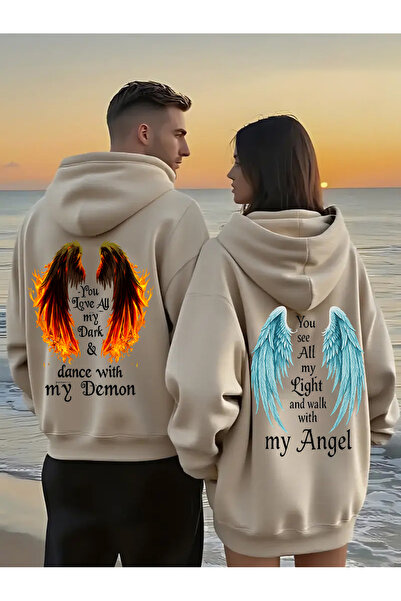 macklin Set de 2 hanorace cu glugă cu design special, cu imprimeu cu aripi de...