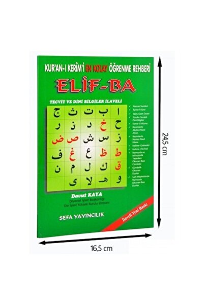 Sefa Yayıncılık Kur'an-ı Kerimî En Kolay Öğrenme Rehberi Elif-ba Elif Cüzü Ku...