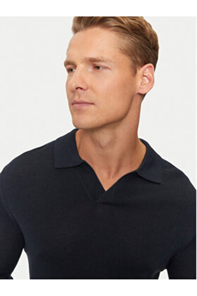 Sisley Ανδρικό Πουλόβερ 11BAS300J Μπλε Σκούρο Μπλε