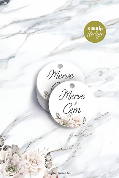 Binbir Güzel An Düğün, Kına Gecesi, Nişan, Söz İçin Yuvarlak Etiket (35ADET -...