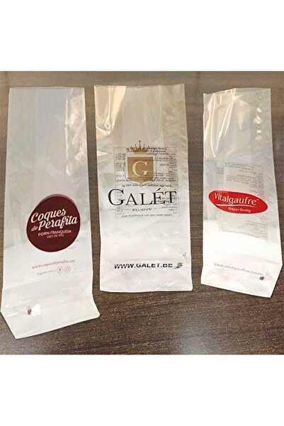 Neste Pungi alimentare BOPP, bază albă plată, set 100, 6x4x17 cm