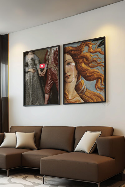 Basquiart Σετ αφίσας με μαύρο πλαίσιο 2 τεμαχίων Alternative Art, Σετ ζωγραφι...