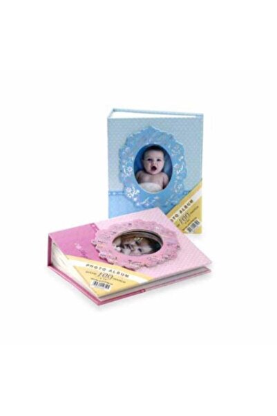 NRCN ألبوم صور أطفال مقاس 10 × 15 سم مع 100 نافذة (وردي)