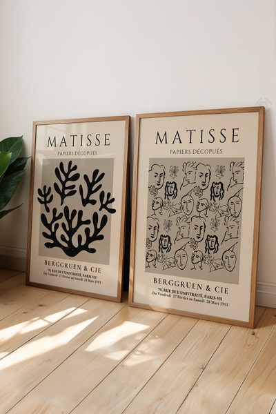 Basquiart Poster înrămat în lemn Matisse, set de 2 piese, set de pictură nr:22