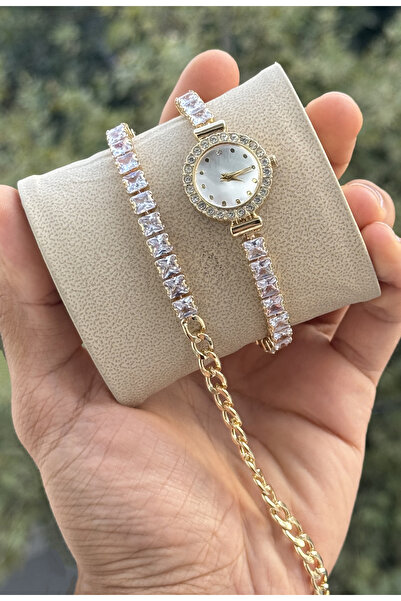 Tulpar Special Series Wrist-Wrapped Zircon Baguette Stone Elegant Minimal Case Women's Wristwatch