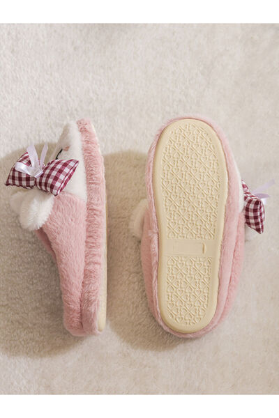 LC Waikiki Pink Rabbit Figured Plush Women's House Slippers
