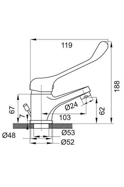 FERRO Vasto Medico stativa lavatory faucet
