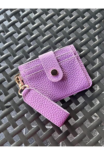 SHIKIRTI محفظة وحامل بطاقات من الجلد الصناعي الناعم بلون أرجواني مع تفاصيل حا...