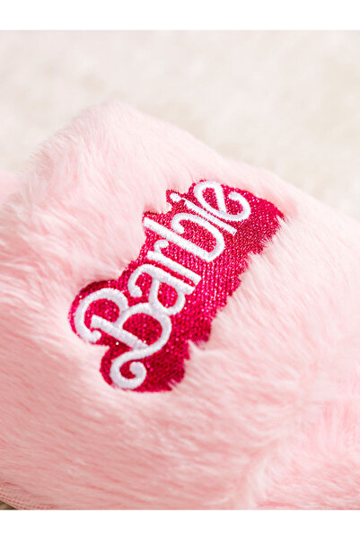 LC Waikiki Sparkling Choices from Shining Store |   Barbie Embroidered Plush Women's House Slippers