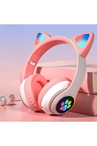 Angelphoto Bluetooth Kablosuz Renkli LED Işıklı Kedili Katlanabilir Sd Kartlı...