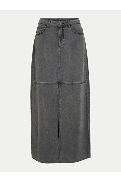 VILA Γυναικεία Φούστα Τζιν 14104371 Γκρι