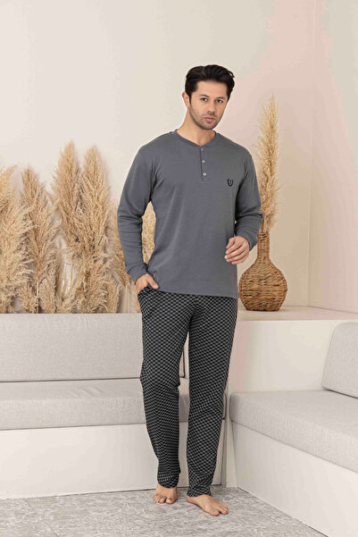 İYİBU Father and Son Matching Pajamas Set – Cotton Comfortable Long Sleeve Winter Wear