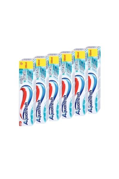 Aquafresh Set 6 x Pasta de dinti Active Fresh Menthol, 125 ml